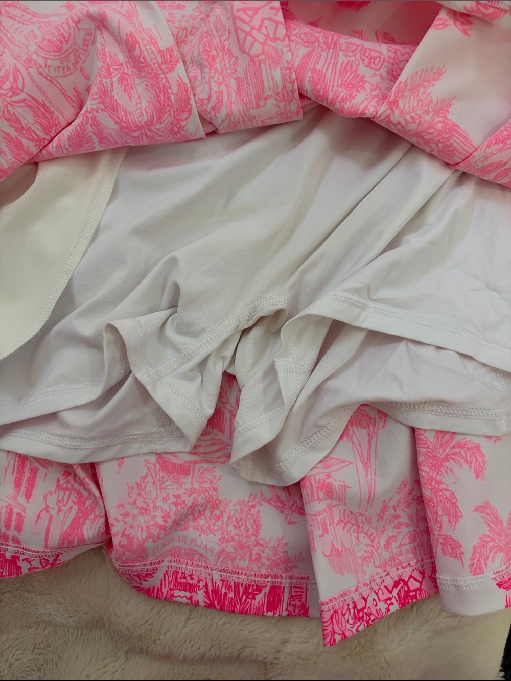 Lilly Pulitzer Pink and White Mini Skirt - Picture 4 of 5